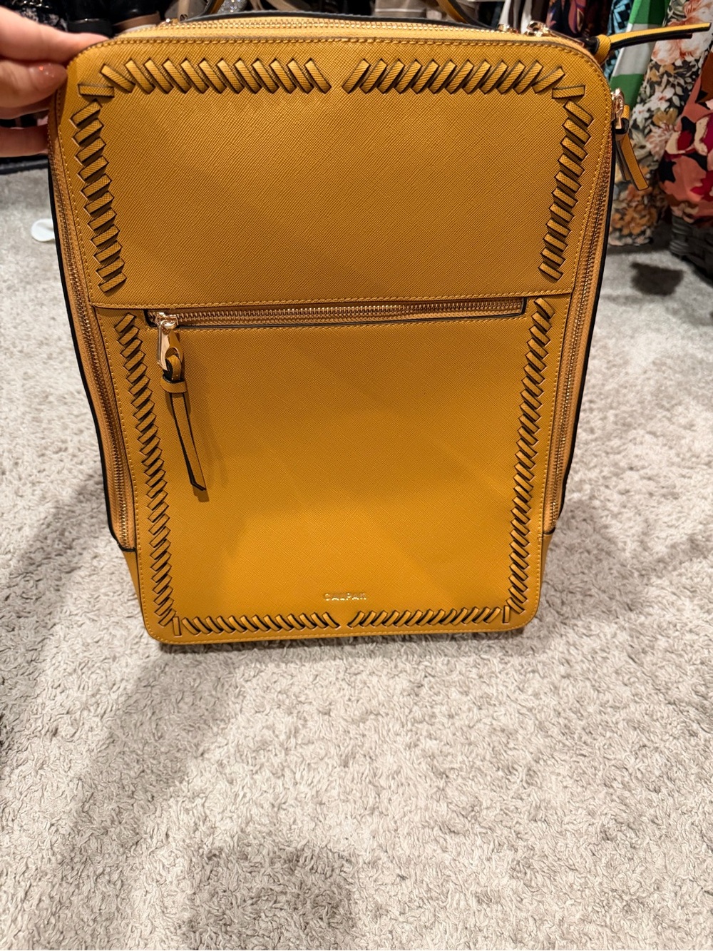 CALPAK laptop backpack Mustard - Designer Style